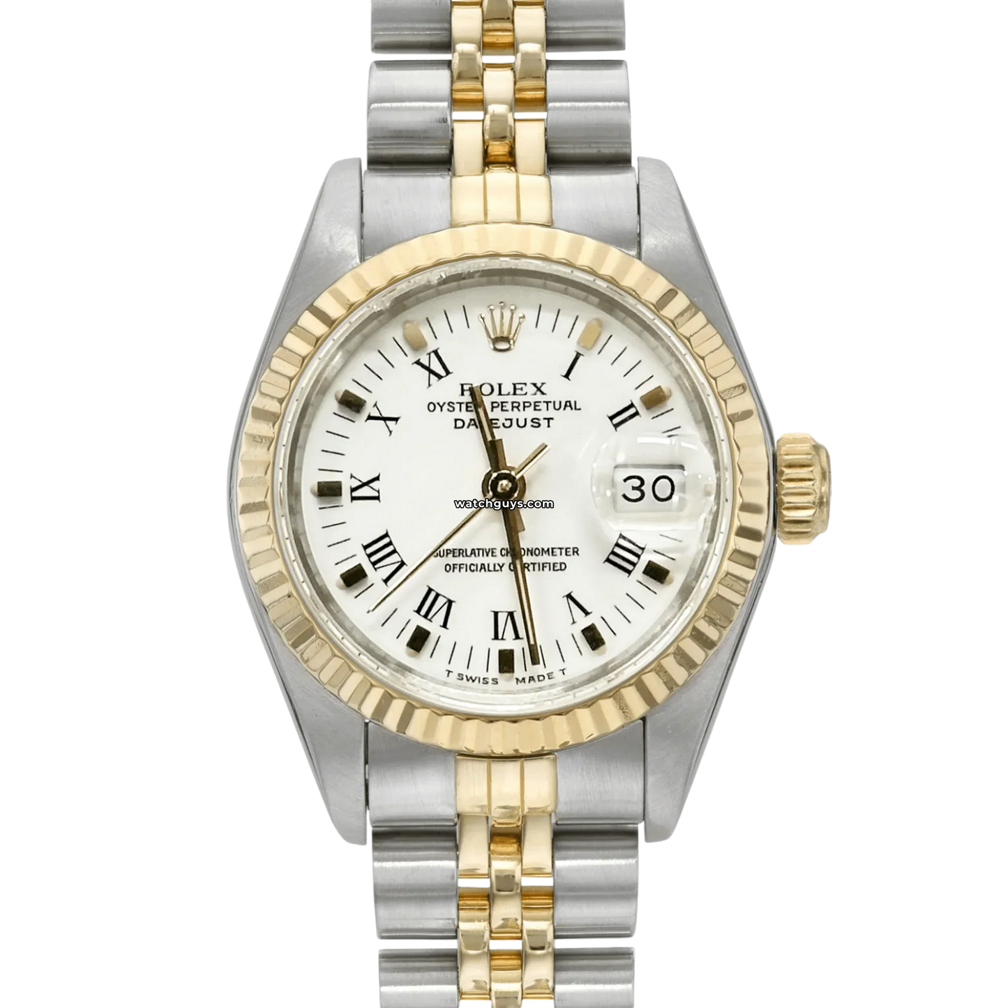 Rolex Datejust 69173 Two Tone White Roman