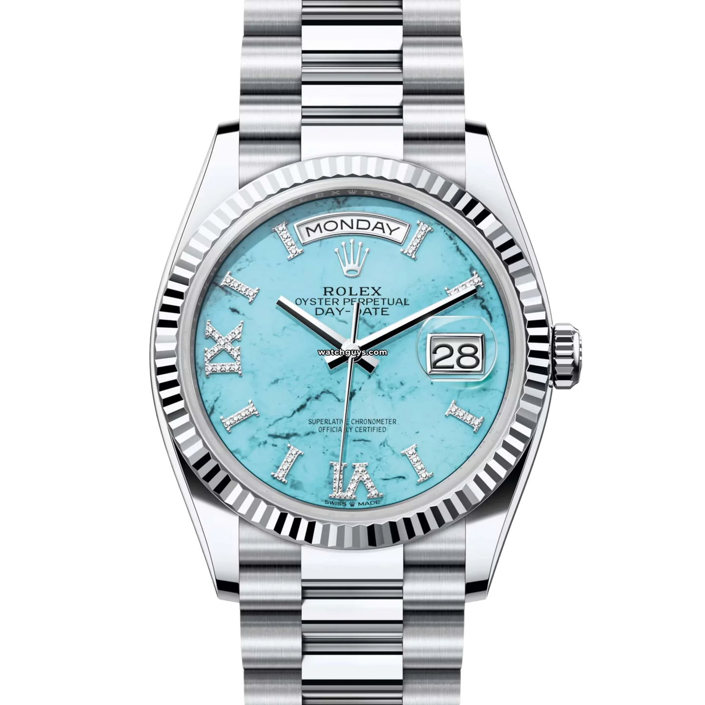 Rolex Day-Date 128236 Platinum Turquoise