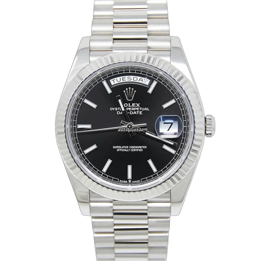 Rolex Day-Date 228239 Black 18k White Gold