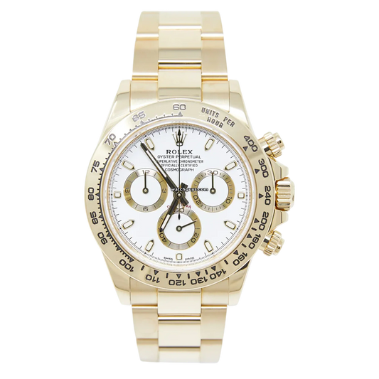Rolex Daytona 116508 White Dial Yellow Gold