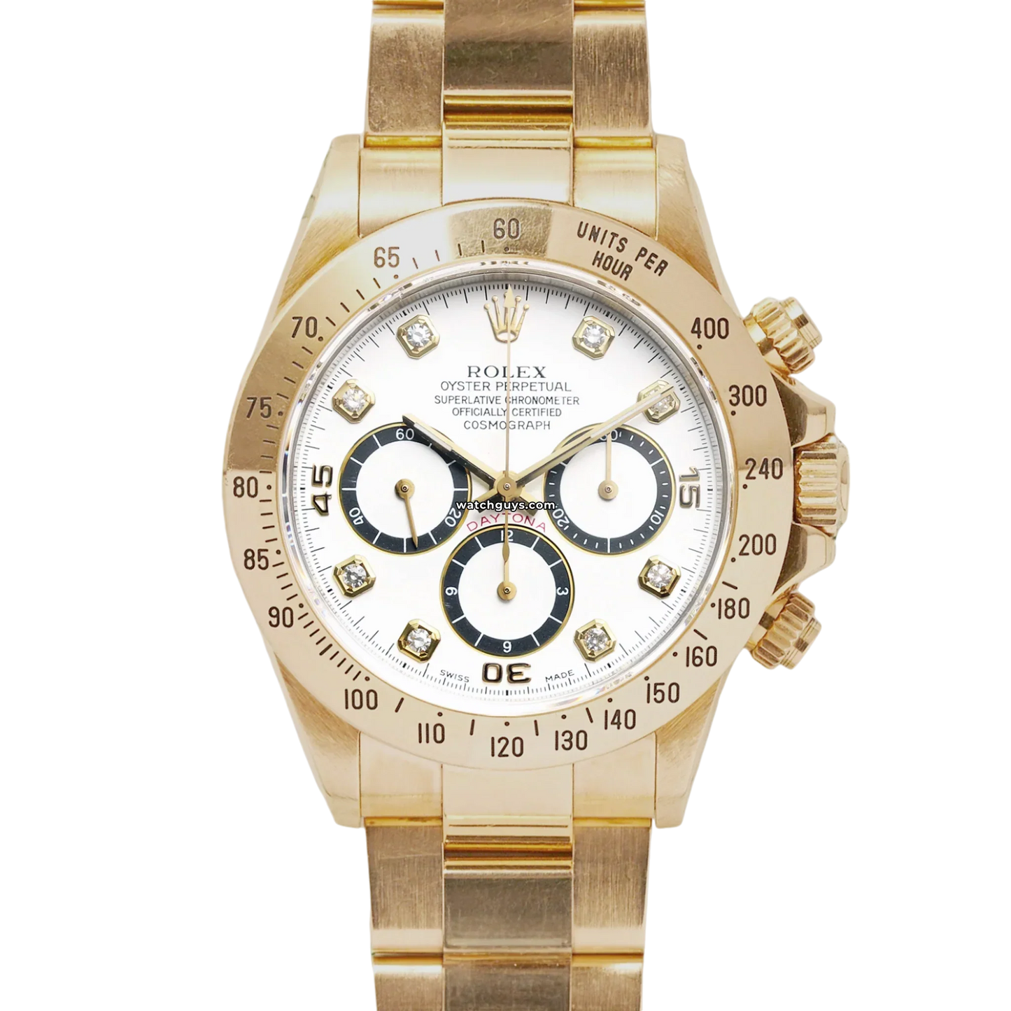 Rolex Daytona Zenith 16528 White Panda Diamond